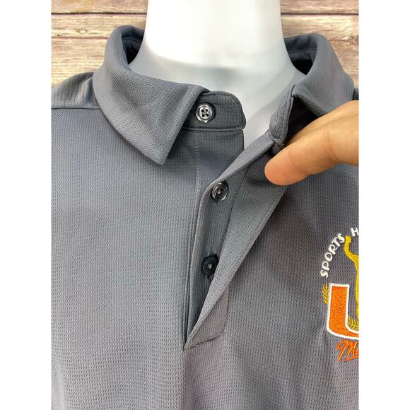 Miami Hurricanes Team Issued Men's Hall of Fame Adidas Polo Shirt Gray Large - Picture 13 of 13